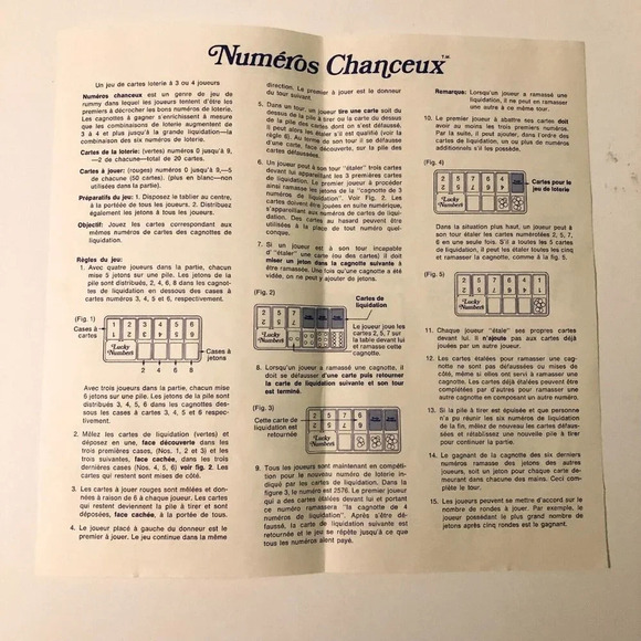 Vintage 1975 Milton Bradley Lucky Numbers The Lottery Card Game Copp Clark - Picture 9 of 16